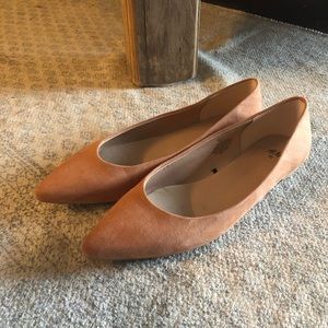 Faux suede flats